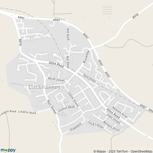 Map Clackmannanshire map of Clackmannanshire (FK10 2) and practical